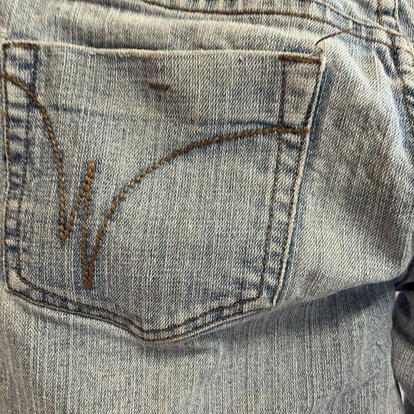 Wet Seal Blue Boot Cut Jeans with Vintage-Inspired Wash - Picture 5 of 5